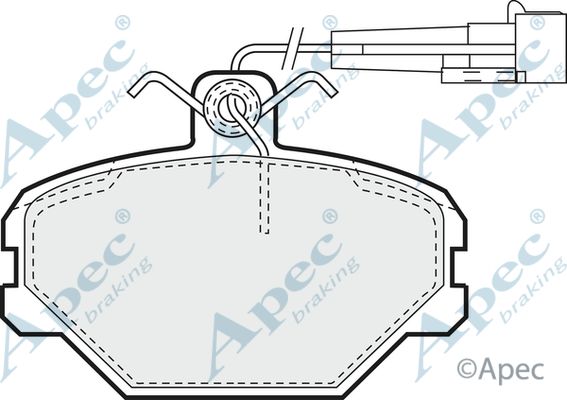 APEC BRAKING Комплект тормозных колодок, дисковый тормоз PAD548